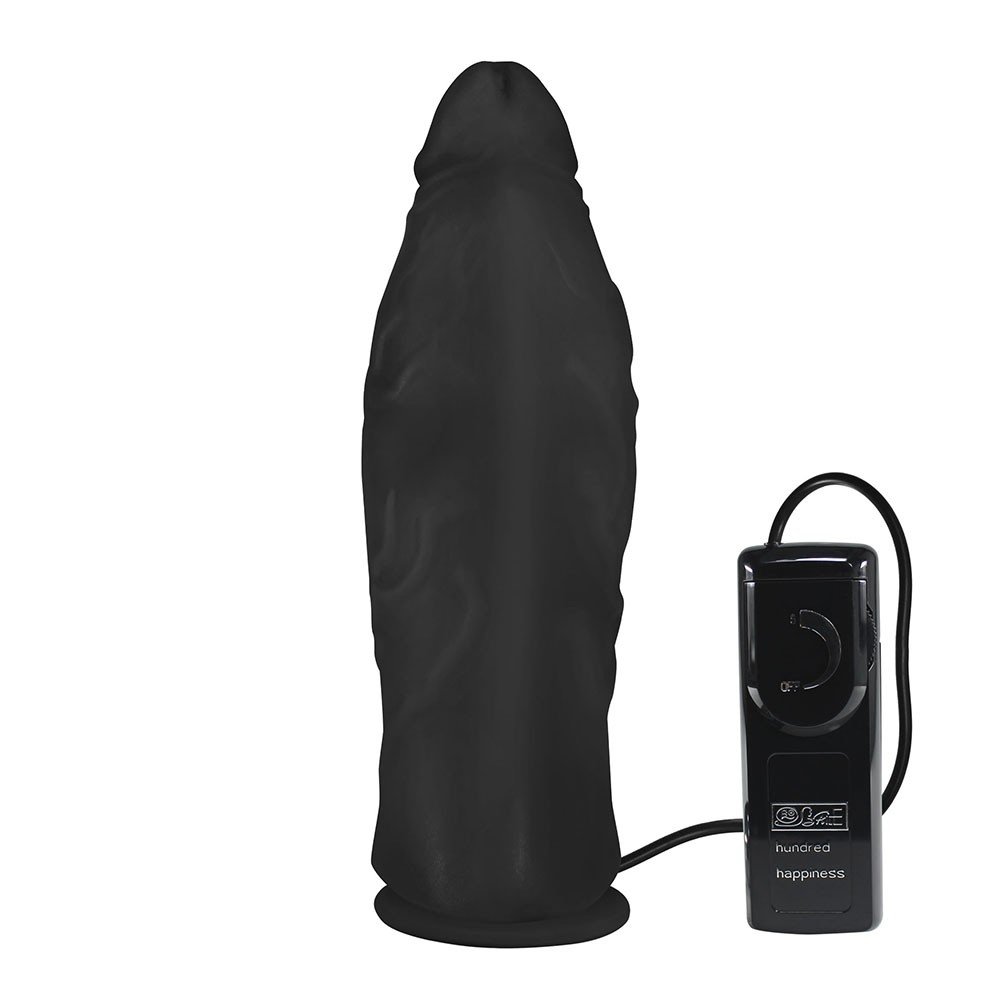 Pênis Realístico Flexível com Ventosa e Vibrador Jatobá 21 x 6,8cm Preto | Foto 04