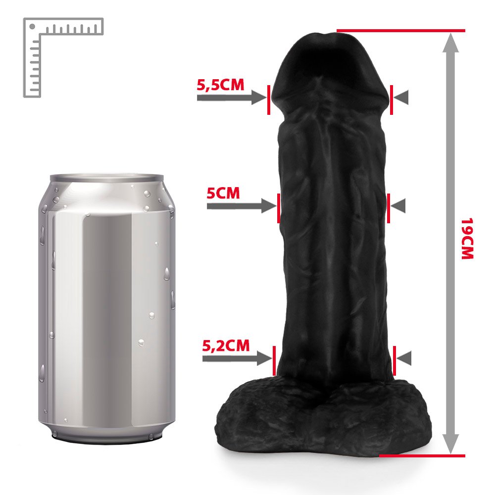 P�nis Real�stico Flex�vel com Escroto Jacaranda 19 x 5,5cm Preto | Foto 06