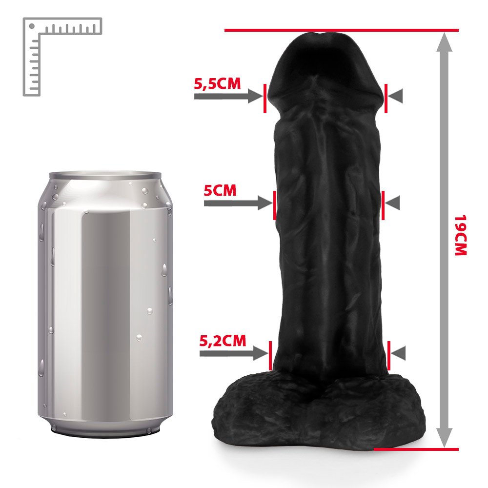 P�nis Real�stico Flex�vel com Escroto Jacaranda 19 x 5,5cm Preto | Foto 07