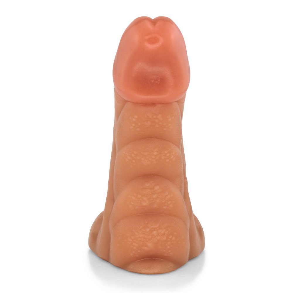 Pênis Flexível com Textura Massageadora e Escroto Gator 20,5x 7,5cm Bege | Foto 03