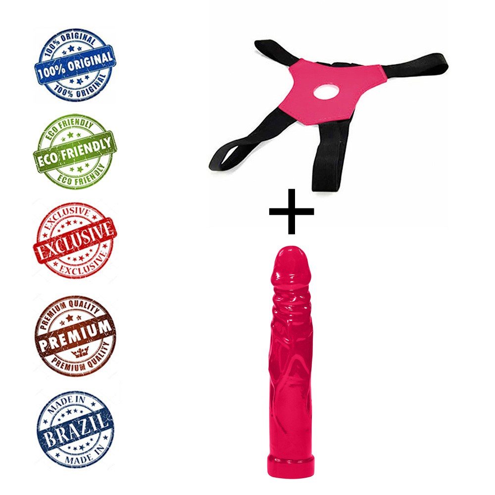 Cinta Peniana com Pênis Realístico Tall 17,5 x 3,25cm Pink | Foto 05