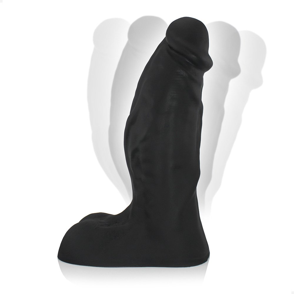 Pênis Gigante e Grosso Flexível com Escroto Coragem 27,5 x 7,8cm Preto | Foto 08