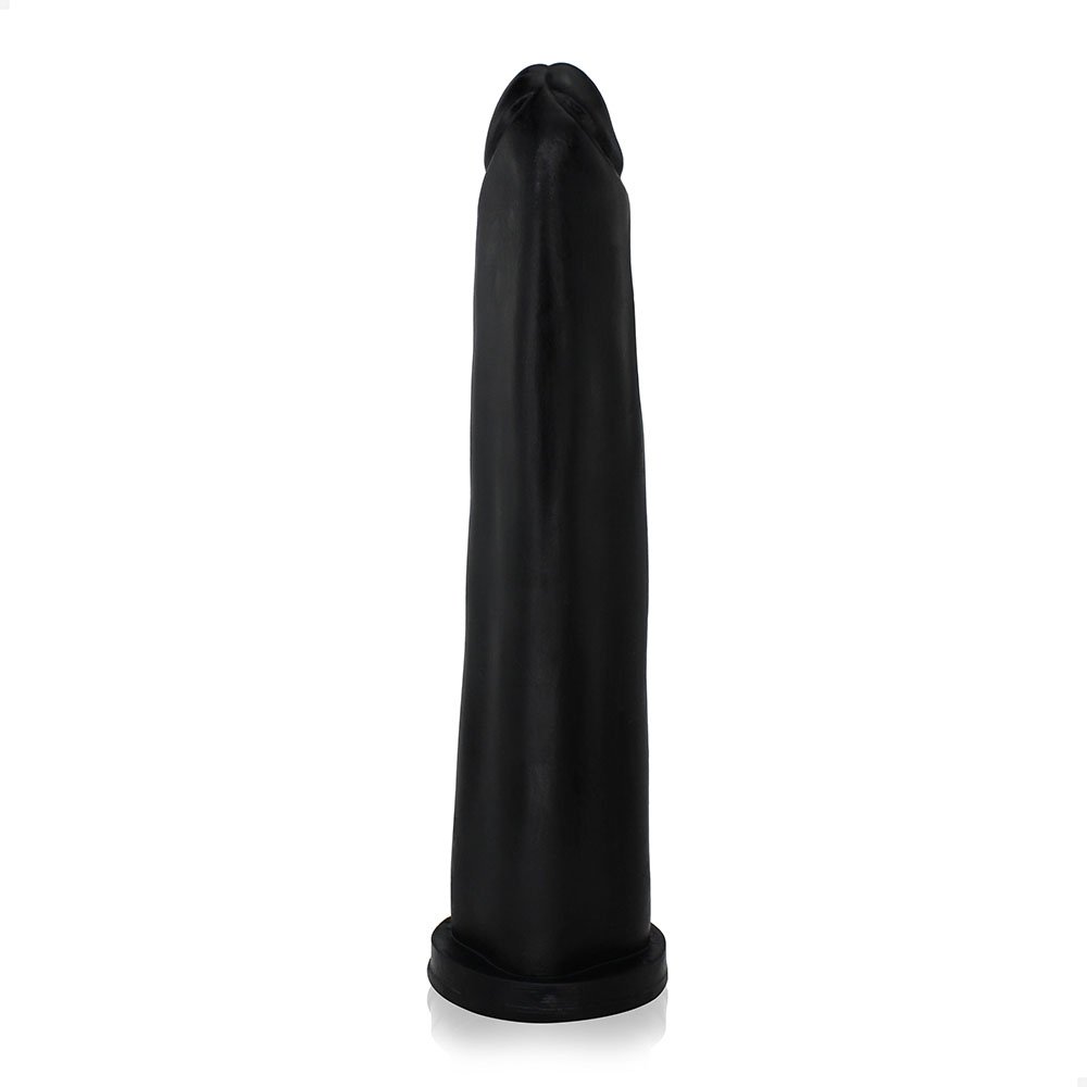 Pênis Gigante e Grosso Flexível Comprido 31 x 5,8cm Preto | Foto 03