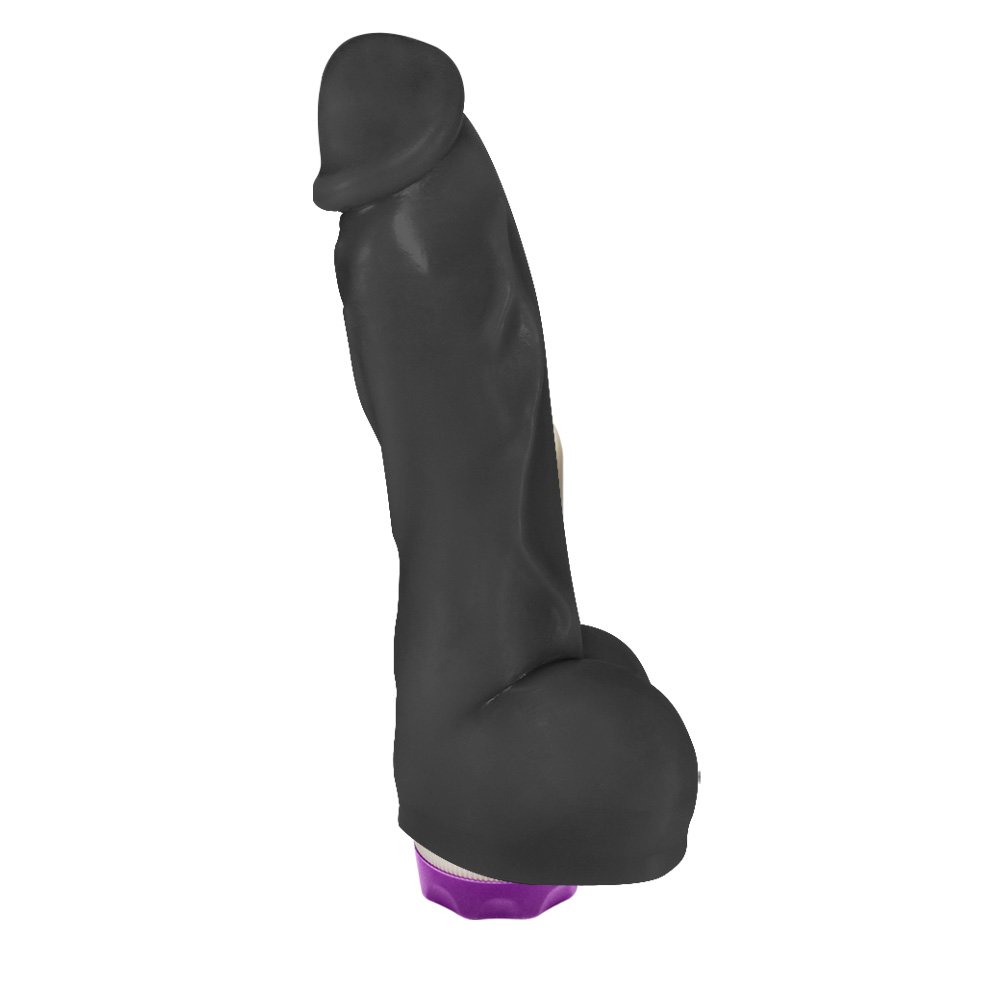 Pênis Realístico em PVC Flexível Heart com Vibrador 19,5 x 4,5cm Preto | Foto 01