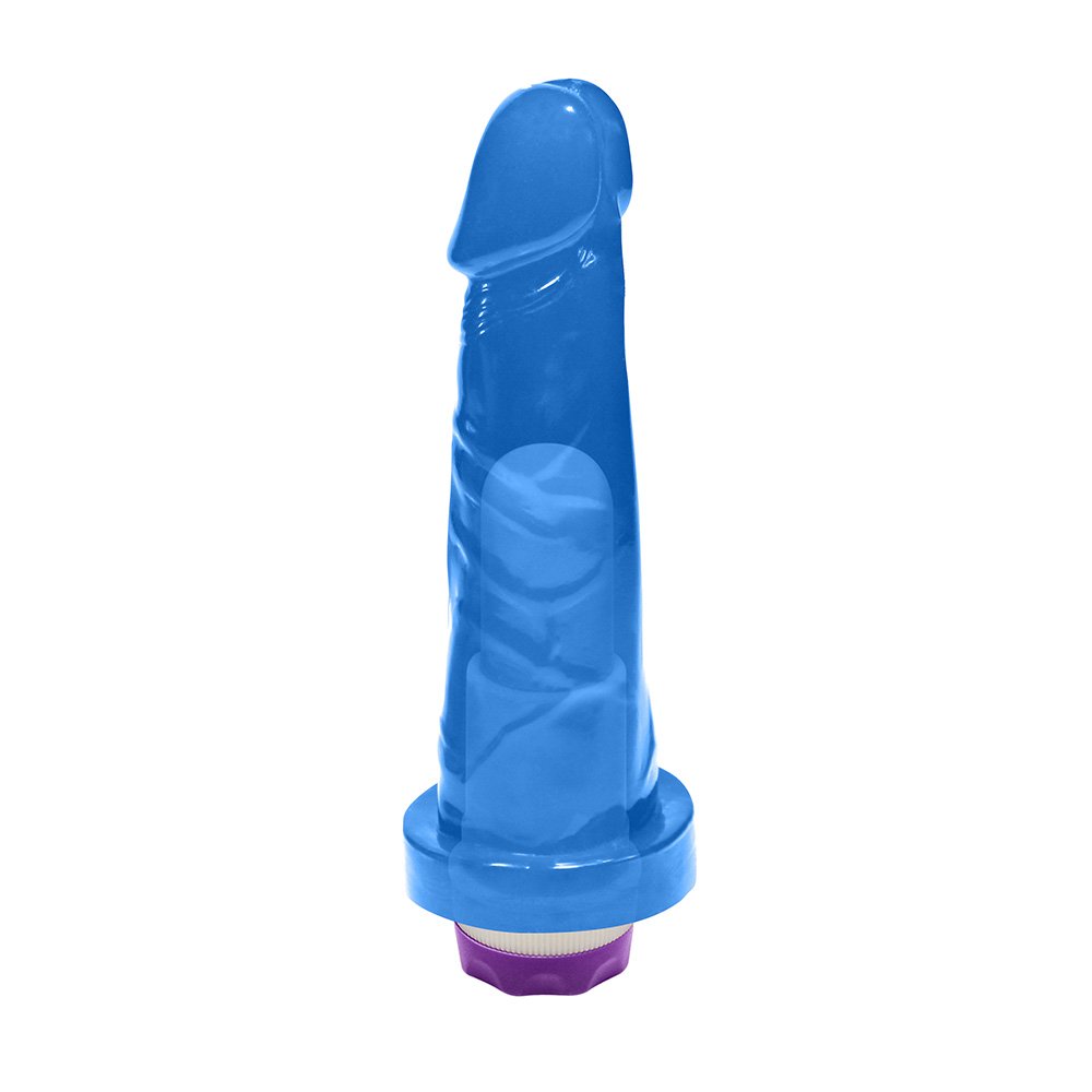 Pênis Miércoles com Vibrador Multivelocidade 15 x 4,5cm Azul Translúcido | Foto 04