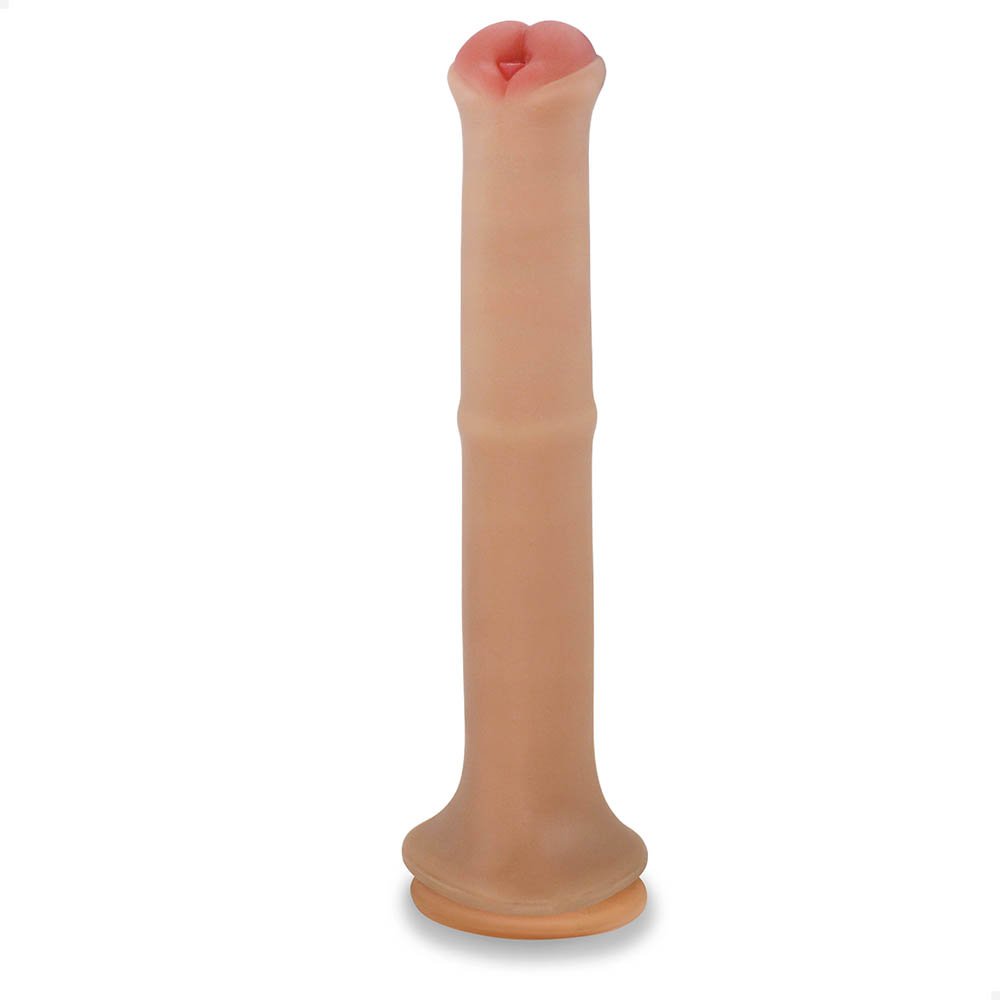 Pênis Gigante e Grosso Flexível Jamanta que Ejacula 34,5 x 5,8cm Bege | Foto 02