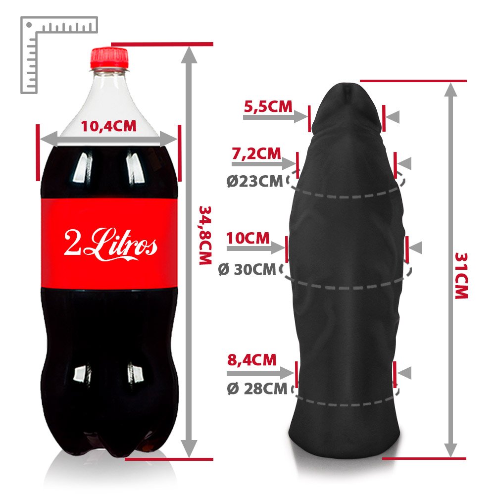 Pênis Gigante e Grosso Flexível Jatobaço 31 x 10cm Preto | Foto 06