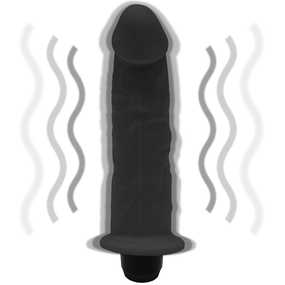 P�nis de Borracha Lunes com Vibrador 14 x 4cm Preto | Foto 06