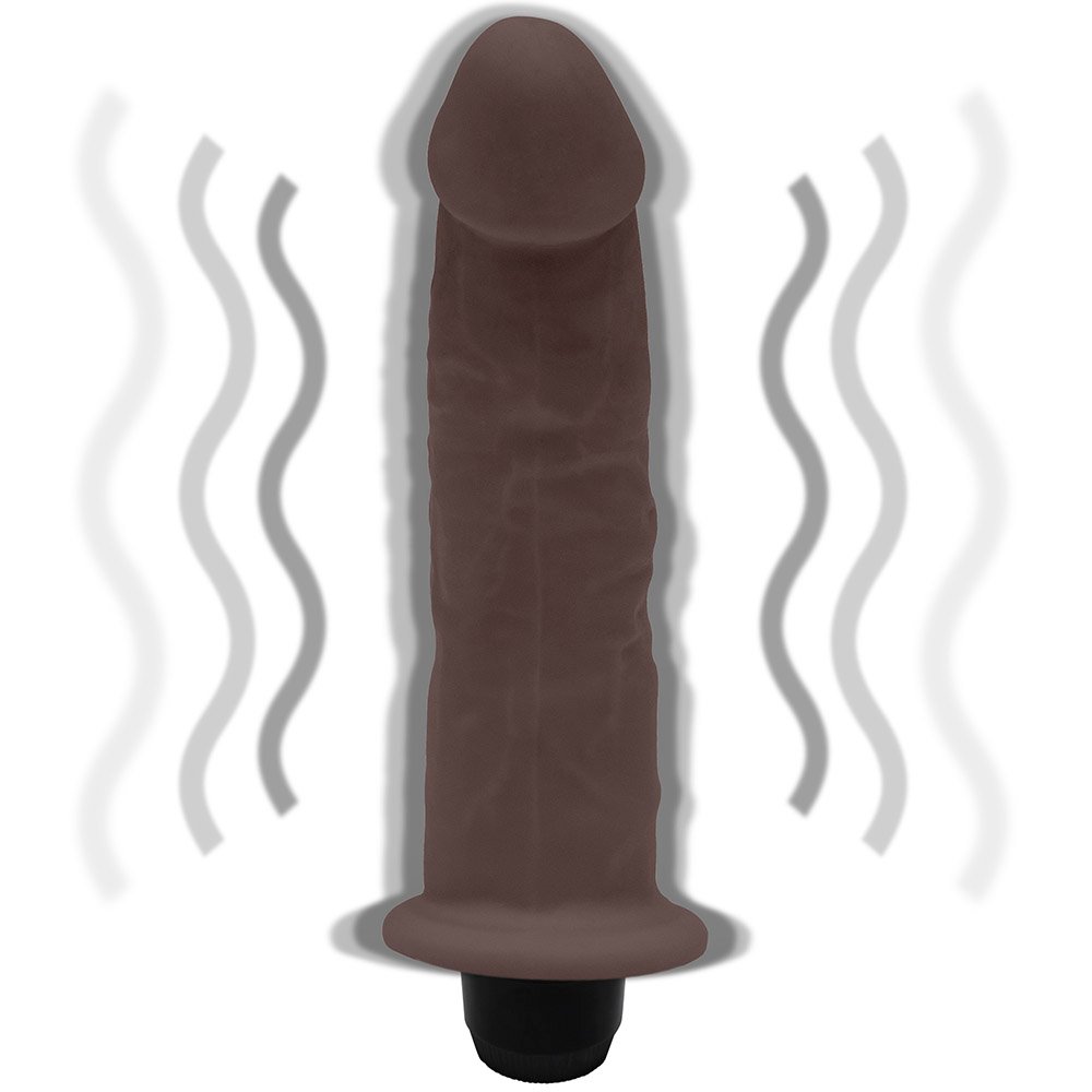 Pênis de Borracha Lunes com Vibrador 14 x 4cm Marrom | Foto 06