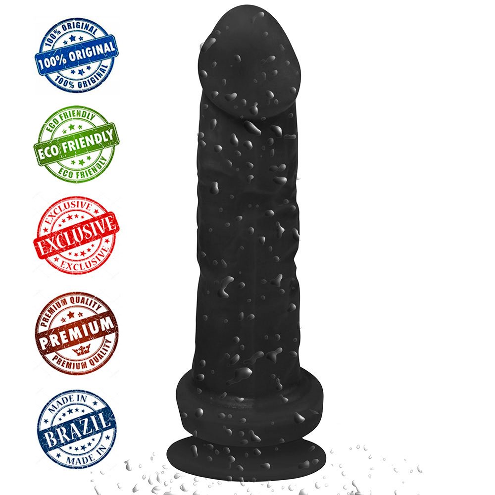 Pênis de Borracha Martes com Ventosa 19 x 4,5cm Preto | Foto 05