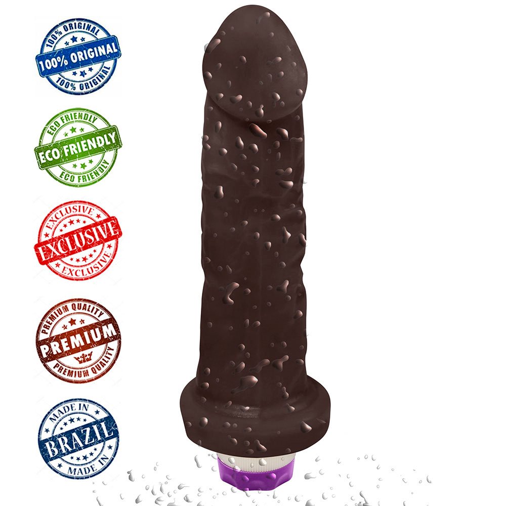 Pênis de Borracha Martes com Vibrador 19 x 4,5cm Marrom | Foto 05
