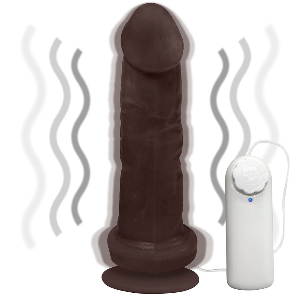 Pênis de Borracha Martes com Vibrador e Ventosa 19 x 4,5cm Marrom | Foto 06