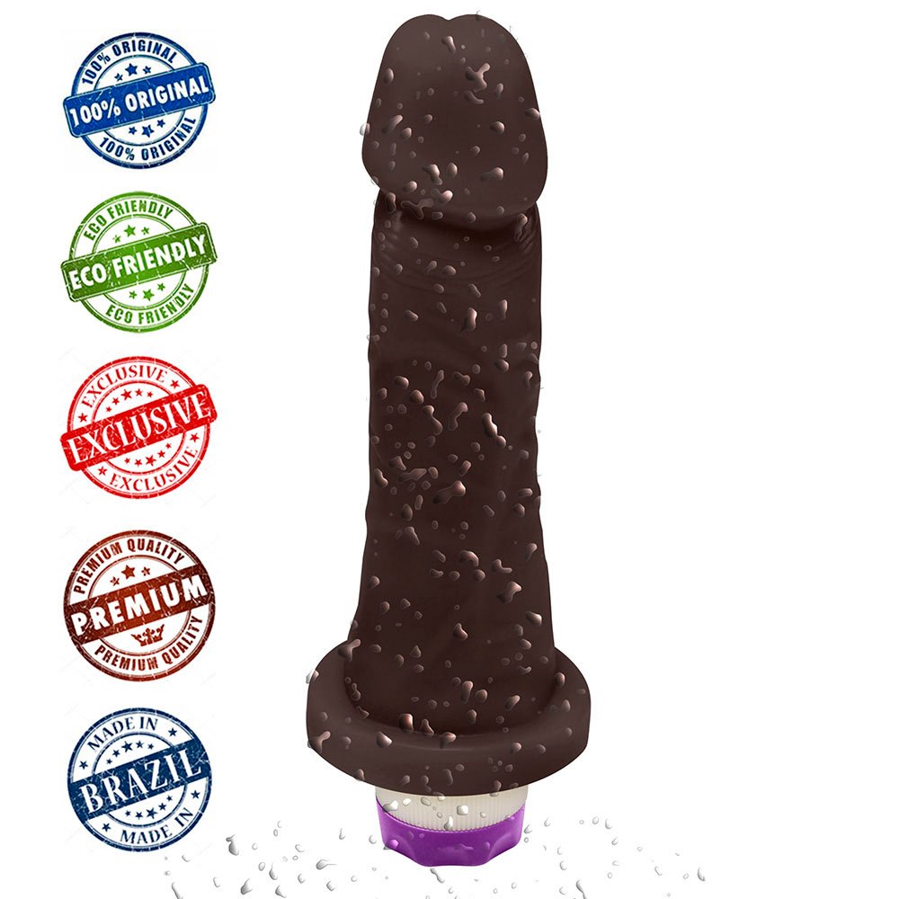 Pênis de Borracha Miércoles com Vibrador 15 x 4,5cm Marrom | Foto 05