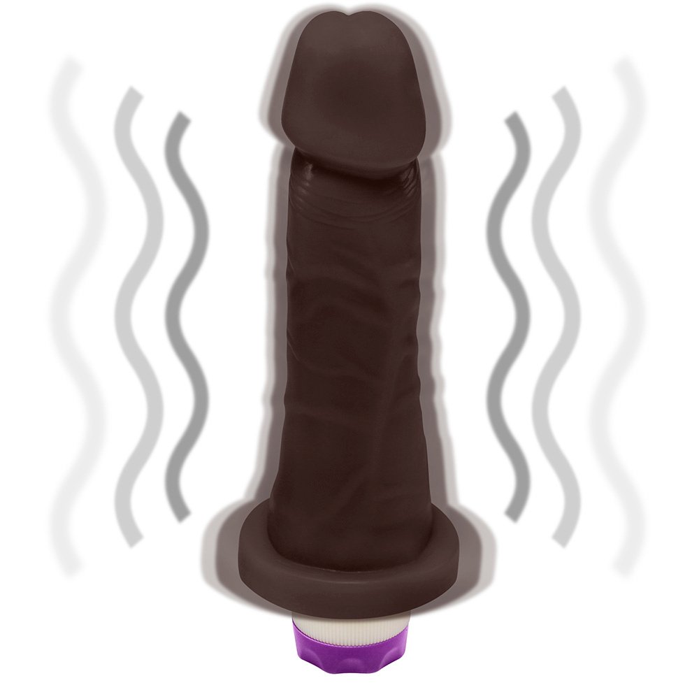 Pênis de Borracha Miércoles com Vibrador 15 x 4,5cm Marrom | Foto 06