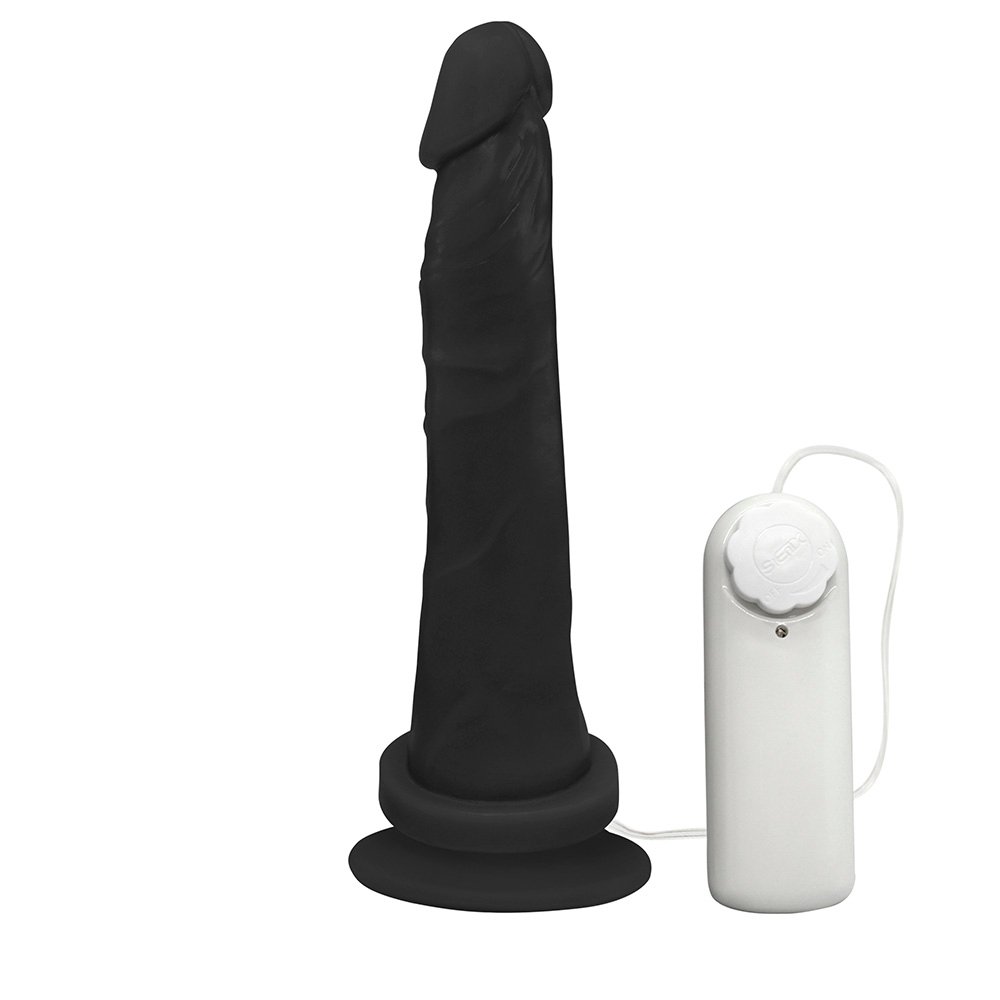 Pênis de Borracha Jueves com Vibrador e Ventosa 19 x 4,5cm preto | Foto 04