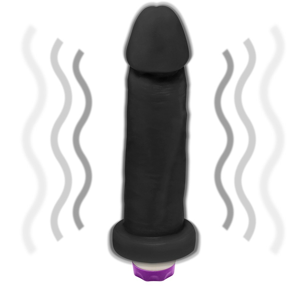 Pênis de Borracha Viernes com Vibrador 19 x 5cm Preto | Foto 06