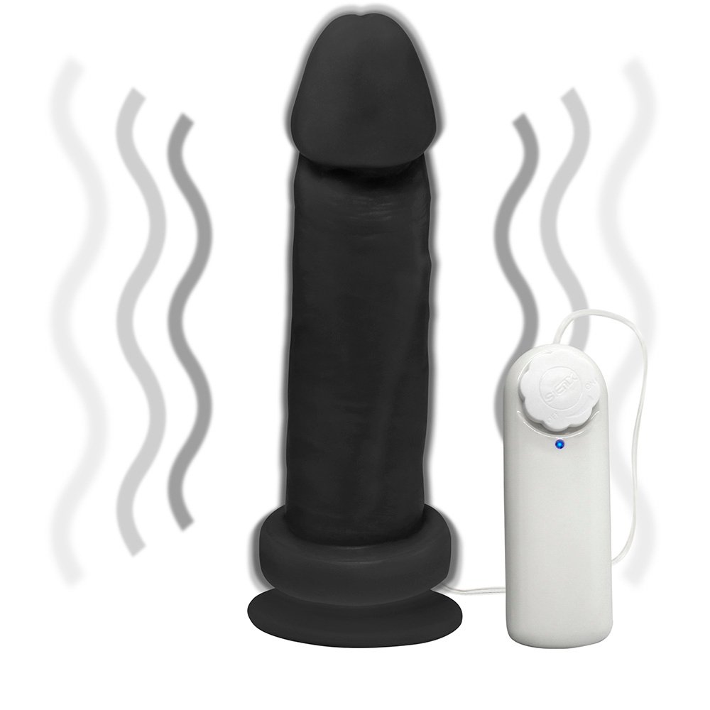 Pênis de Borracha Viernes com Vibrador e Ventosa 19 x 5cm Preto | Foto 06