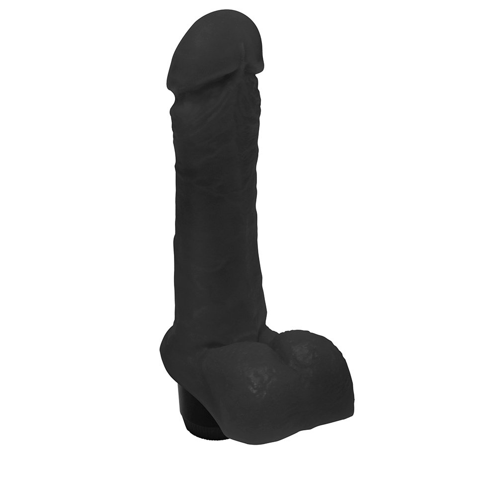 Pênis de Borracha Ares com Escroto e Vibrador 15 x 4cm Preto | Foto 03
