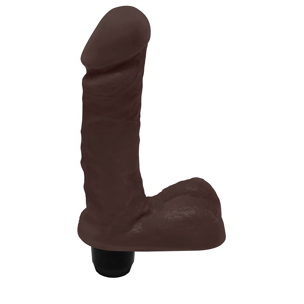 Pênis com Escroto e Vibro Ares 15 x 4cm Marrom | Foto 01