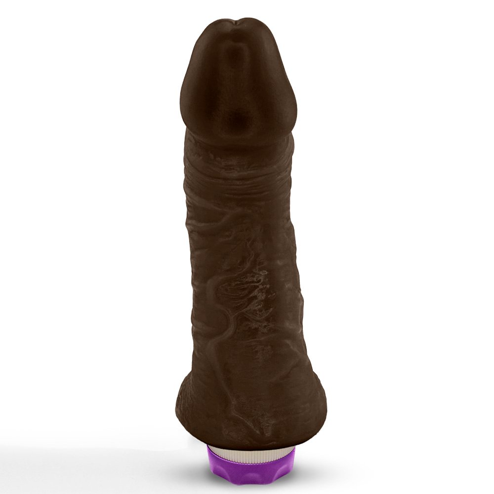 Pênis de Borracha Hades com Escroto e Vibrador 16 x 4cm Marrom | Foto 03