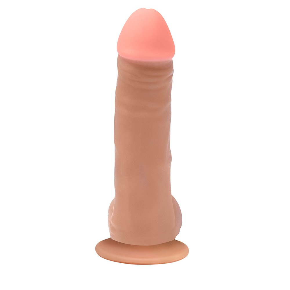 Pênis de Borracha Hefesto com Escroto e Ventosa 17 x 4cm Bege | Foto 03