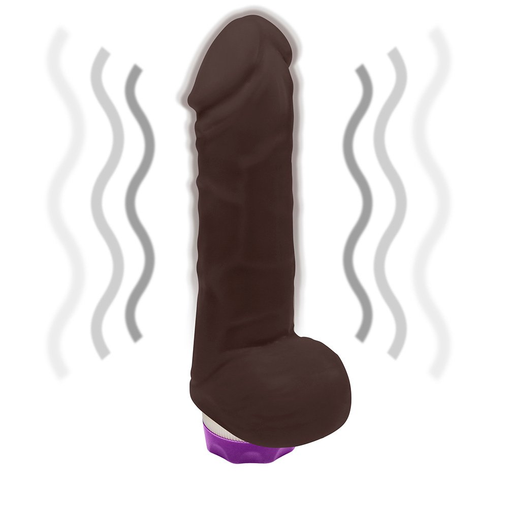 Pênis com Escroto e Vibro Hefesto 17 x 4cm Marrom | Foto 06