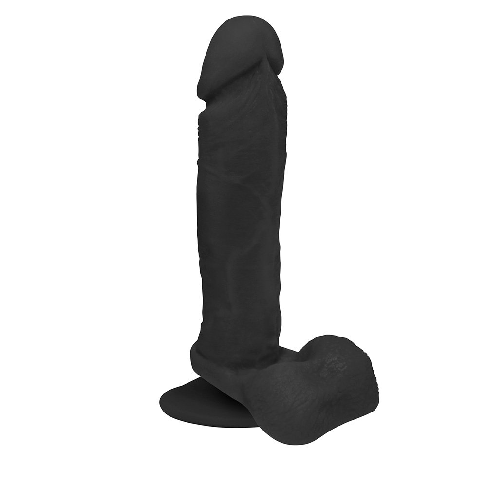 Pênis de Borracha Dionísio com Escroto e Ventosa 19 x 4,5cm Preto | Foto 02