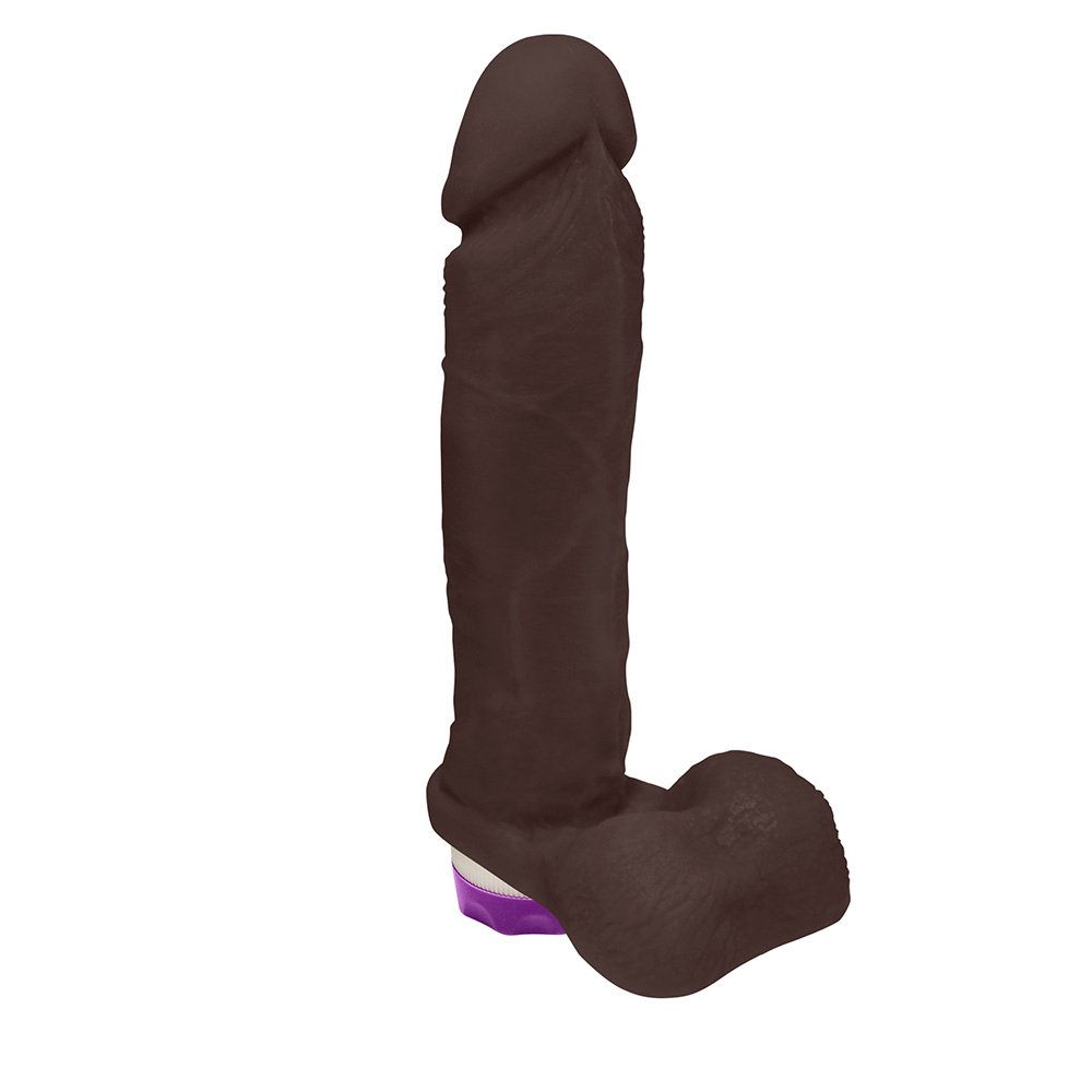 Pênis de Borracha Dionísio com Escroto e Vibrador 19 x 4,5cm Marrom | Foto 02