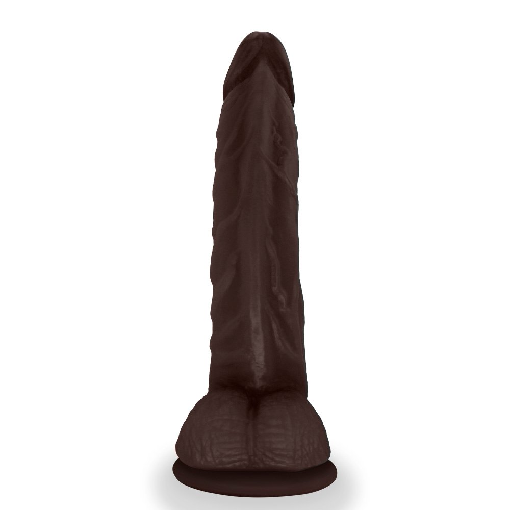 P�nis de Borracha Poseidon com Escroto e Ventosa 20 x 4cm Marrom | Foto 02