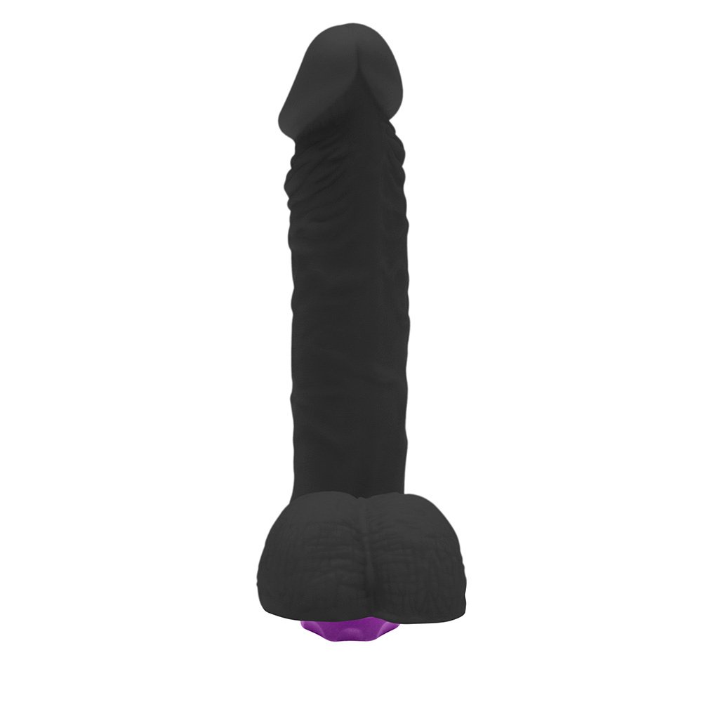 P�nis de Borracha Zeus com Escroto e Vibrador 20,5 x 4,5cm Preto | Foto 03