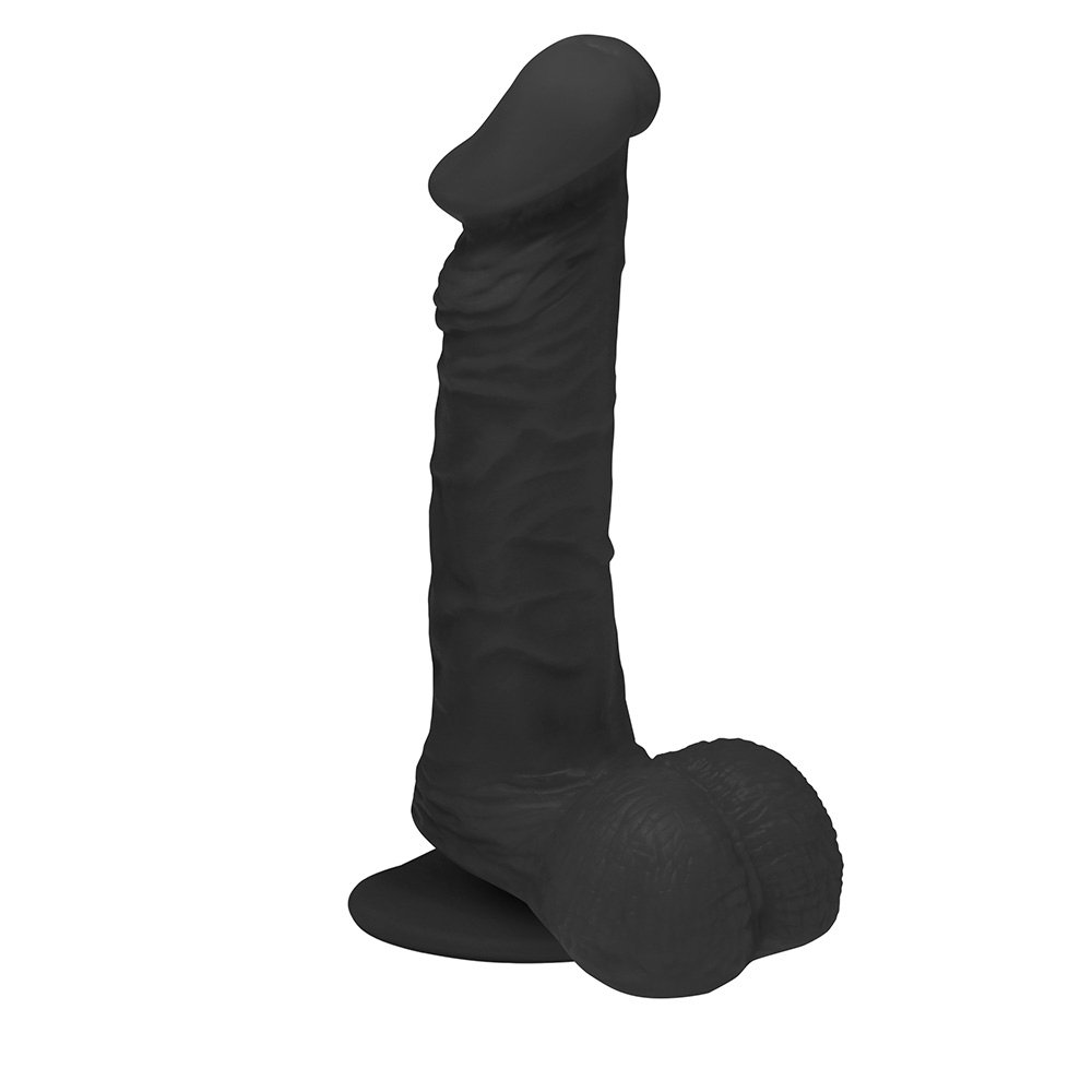 Pênis de Borracha Zeus com Escroto e Ventosa 20,5 x 4,5cm Preto | Foto 01