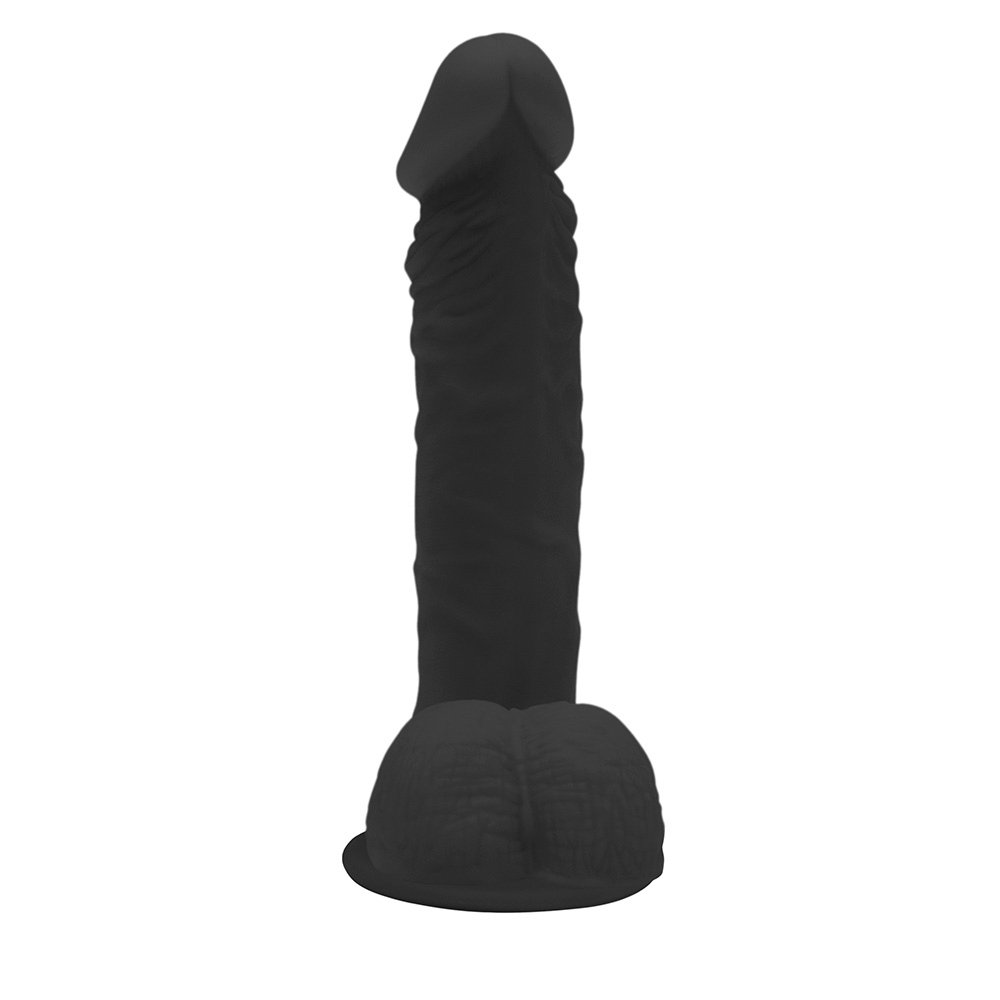 Pênis de Borracha Zeus com Escroto e Ventosa 20,5 x 4,5cm Preto | Foto 03