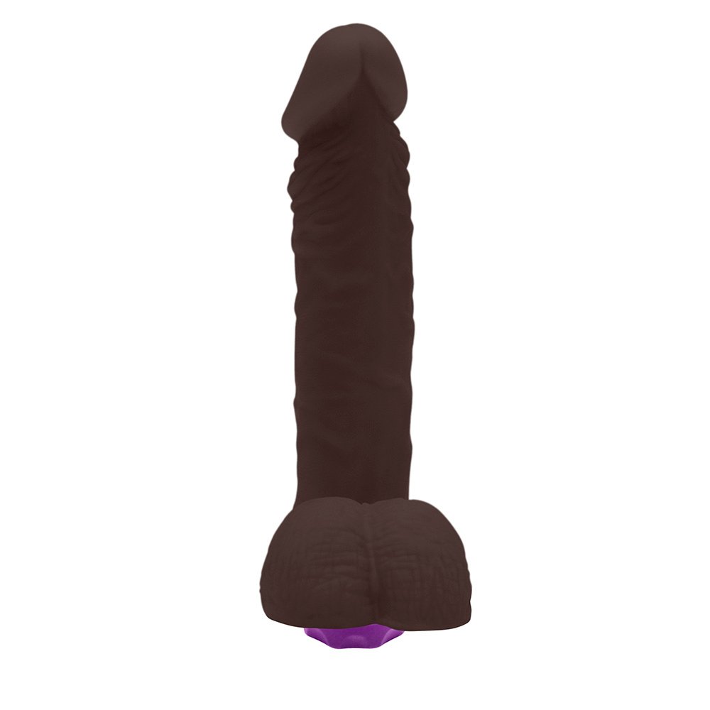 Pênis de Borracha Zeus com Escroto e Vibrador 20,5 x 4,5cm Marrom | Foto 03