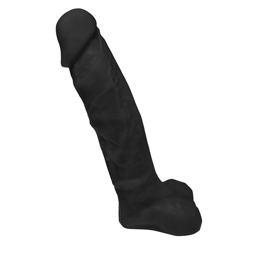 Pênis de Borracha Apolo com Escroto Preto 20,5 x 4,5cm Preto | Foto 02