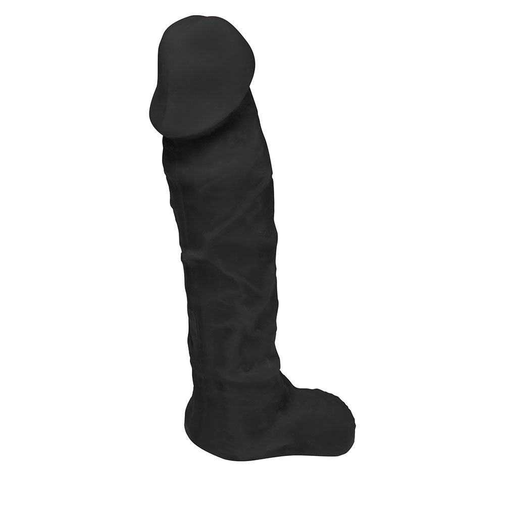 Pênis de Borracha Apolo com Escroto Preto 20,5 x 4,5cm Preto | Foto 03