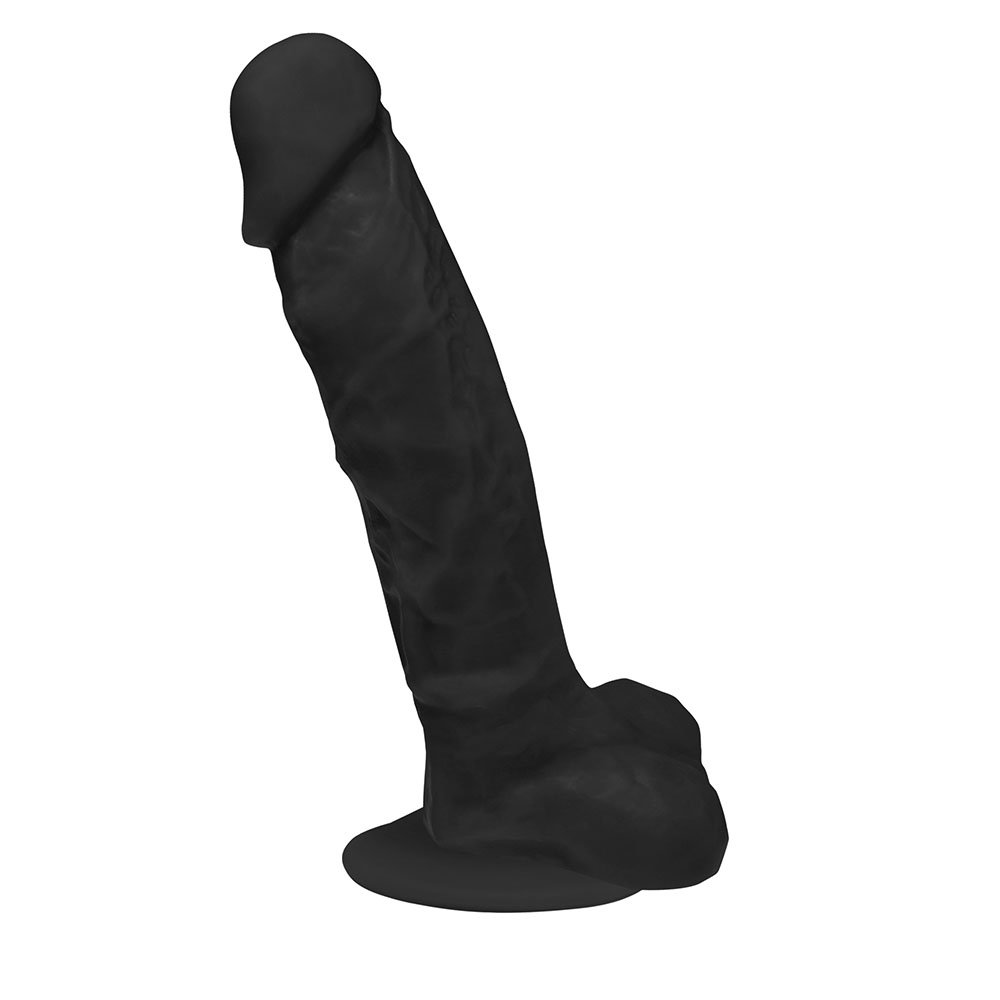 Pênis de Borracha Apolo com Escroto com Ventosa 20,5 x 4,5cm Preto | Foto 02