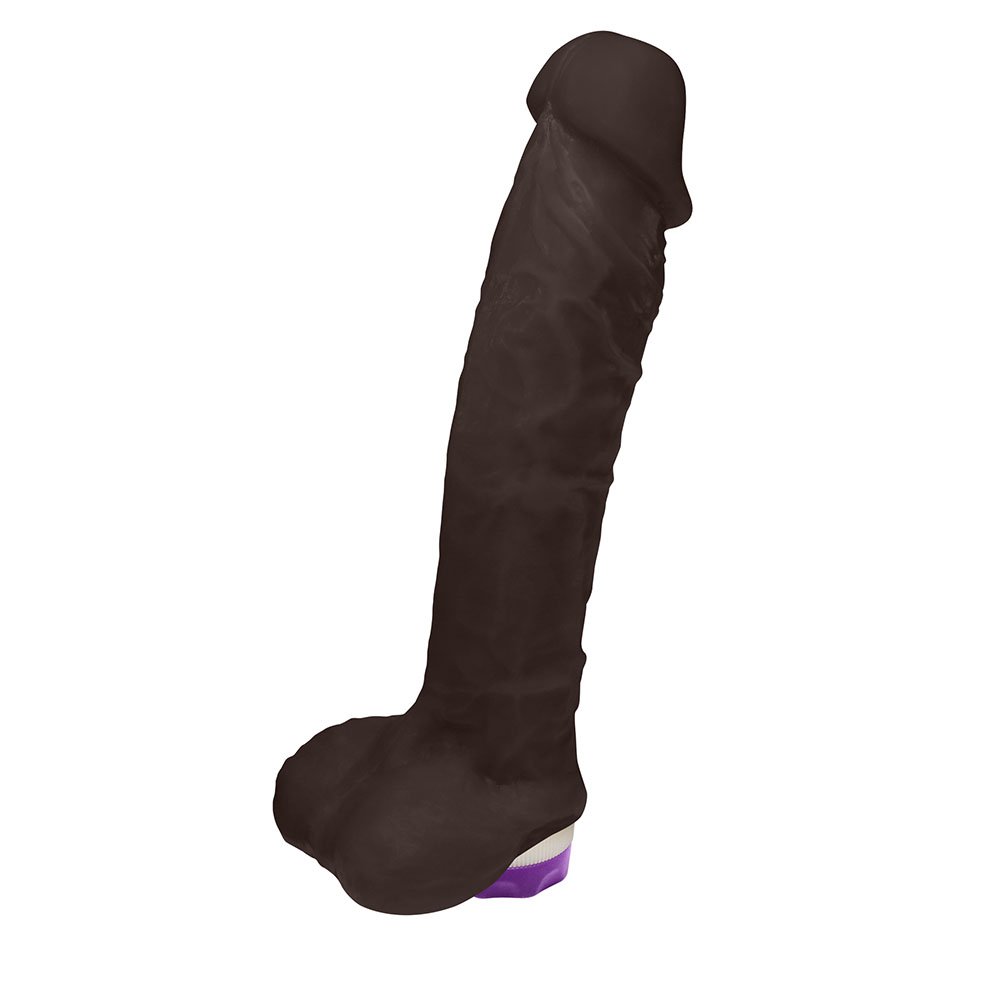 Pênis de Borracha Apolo com Escroto e Vibrador 20,5 x 4,5cm Marrom | Foto 01