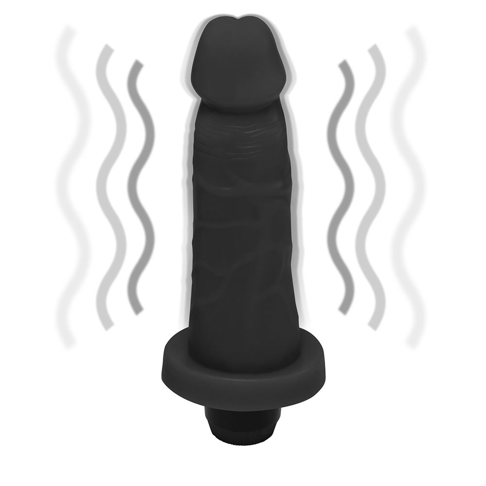 Pênis de Borracha Mimo com Vibrador 13,5 x 4cm Preto | Foto 06