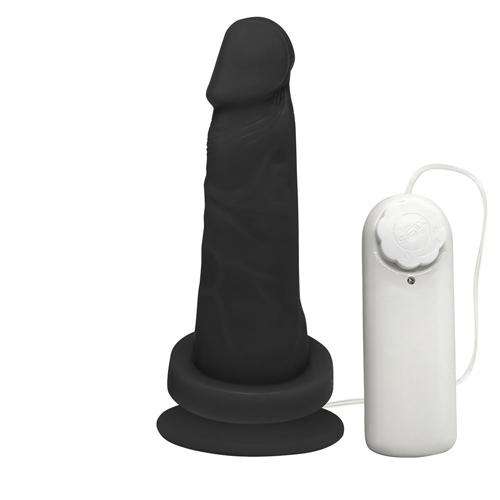 Pênis de Borracha Mimo com Vibrador e Ventosa 13,5 x 4cm Preto | Foto 02
