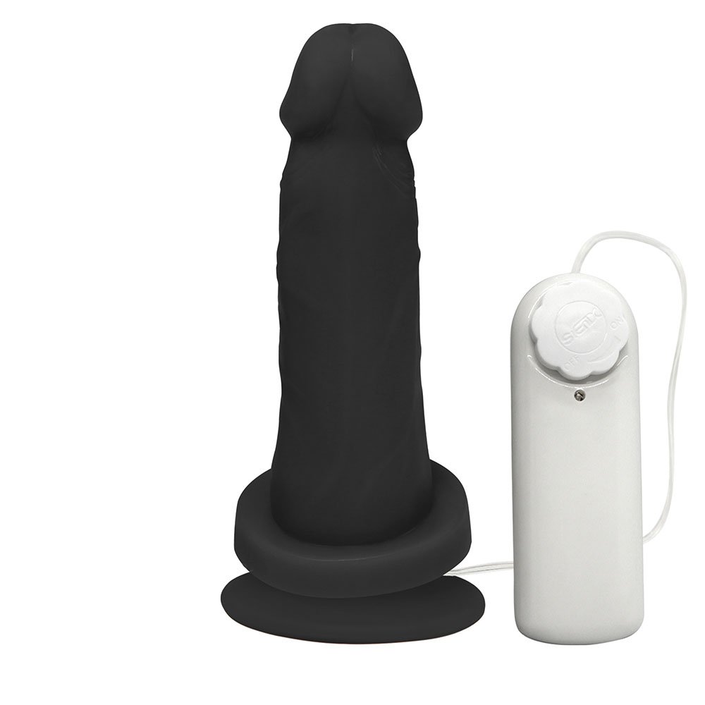 Pênis de Borracha Mimo com Vibrador e Ventosa 13,5 x 4cm Preto | Foto 03