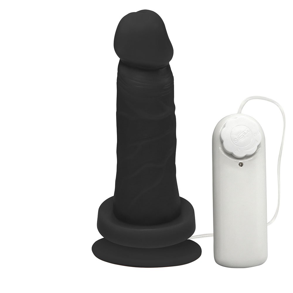 Pênis de Borracha Mimo com Vibrador e Ventosa 13,5 x 4cm Preto | Foto 04