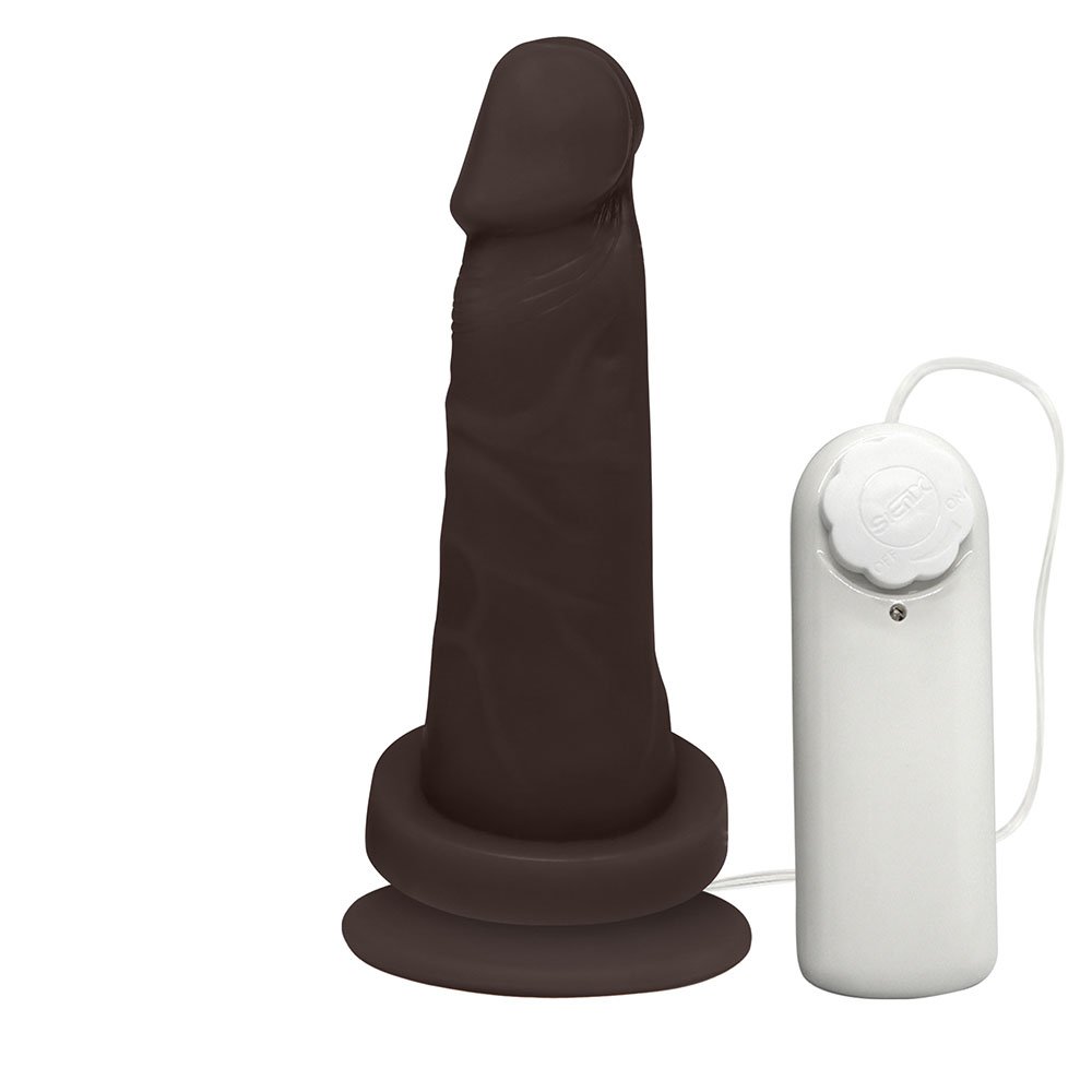 Pênis de Borracha Mimo com Vibrador e Ventosa 13,5 x 4cm Marrom | Foto 02
