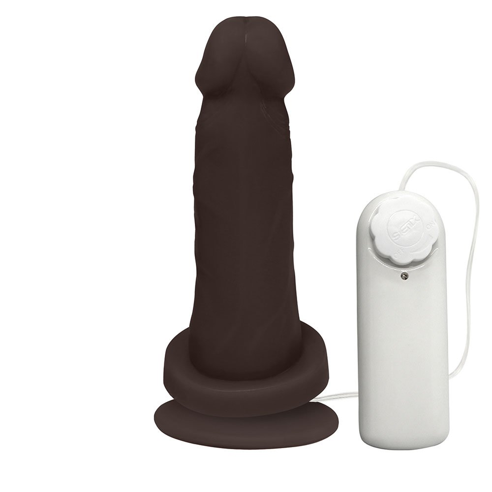 Pênis de Borracha Mimo com Vibrador e Ventosa 13,5 x 4cm Marrom | Foto 03
