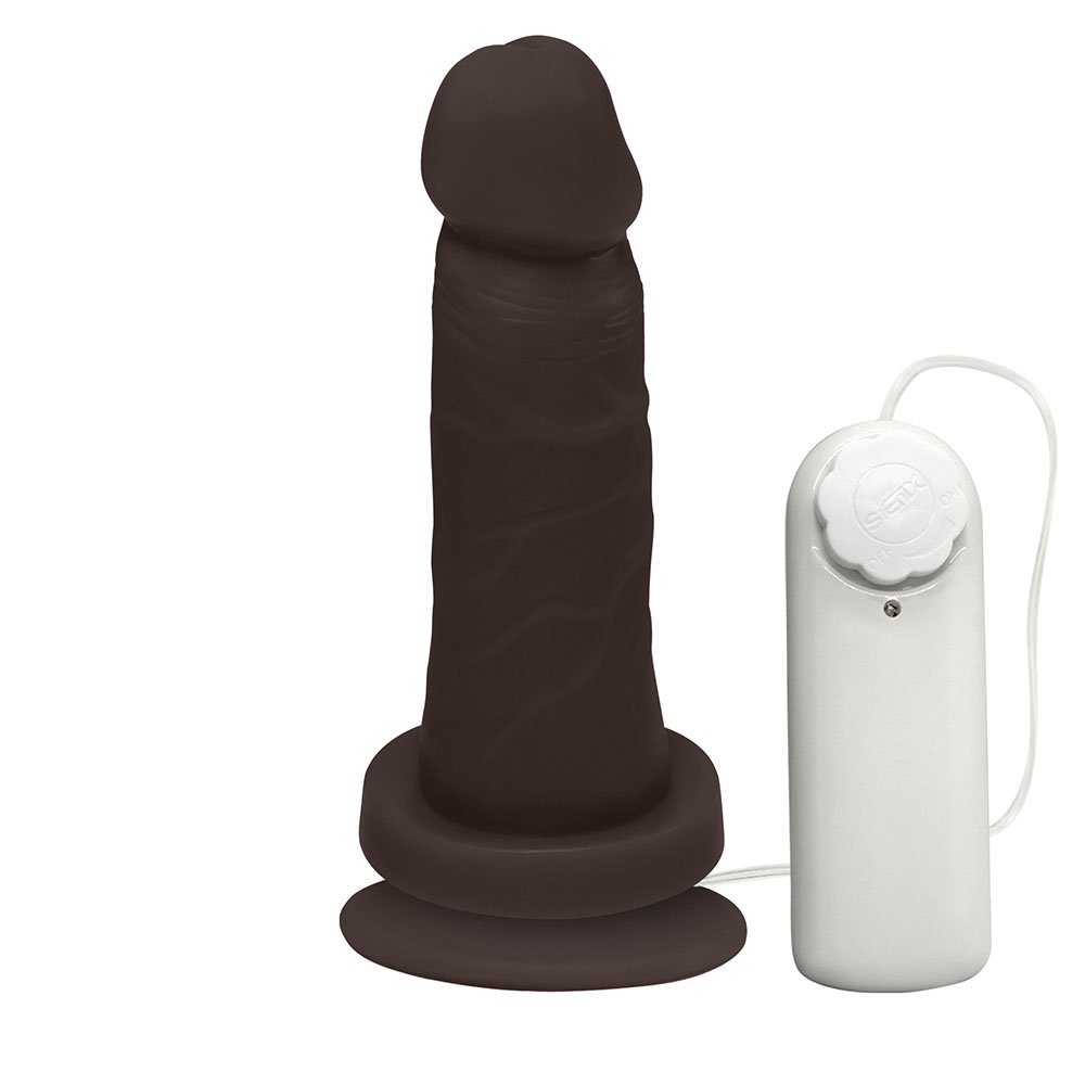 Pênis de Borracha Mimo com Vibrador e Ventosa 13,5 x 4cm Marrom | Foto 04