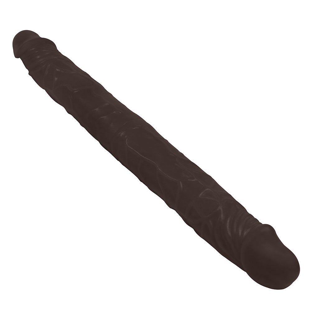 Pênis de Borracha Havaiano Ponta Dupla 34 x 4cm Marrom | Foto 01