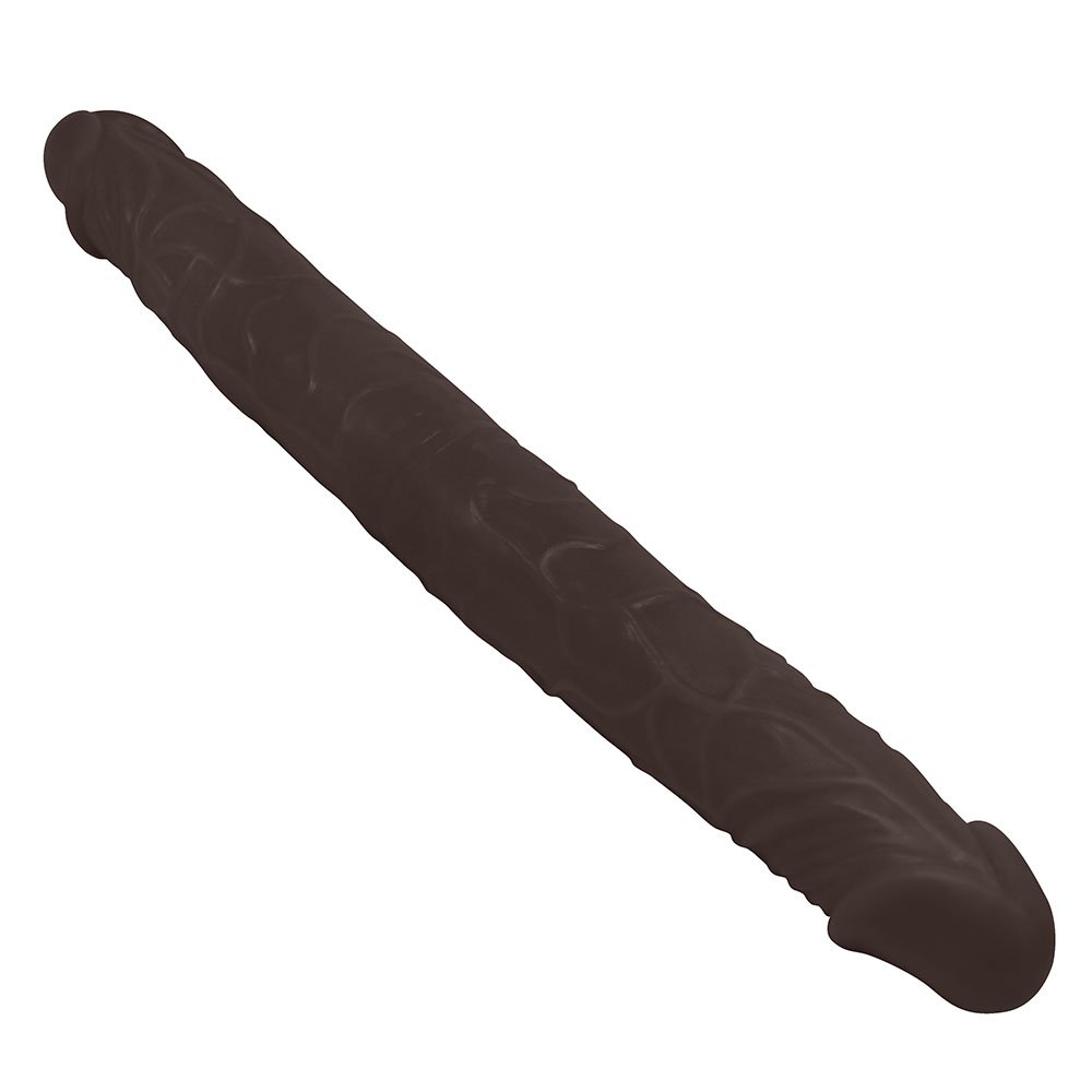 Pênis de Borracha Havaiano Ponta Dupla 34 x 4cm Marrom | Foto 02