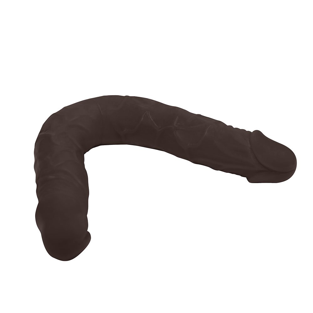 Pênis de Borracha Havaiano Ponta Dupla 34 x 4cm Marrom | Foto 03