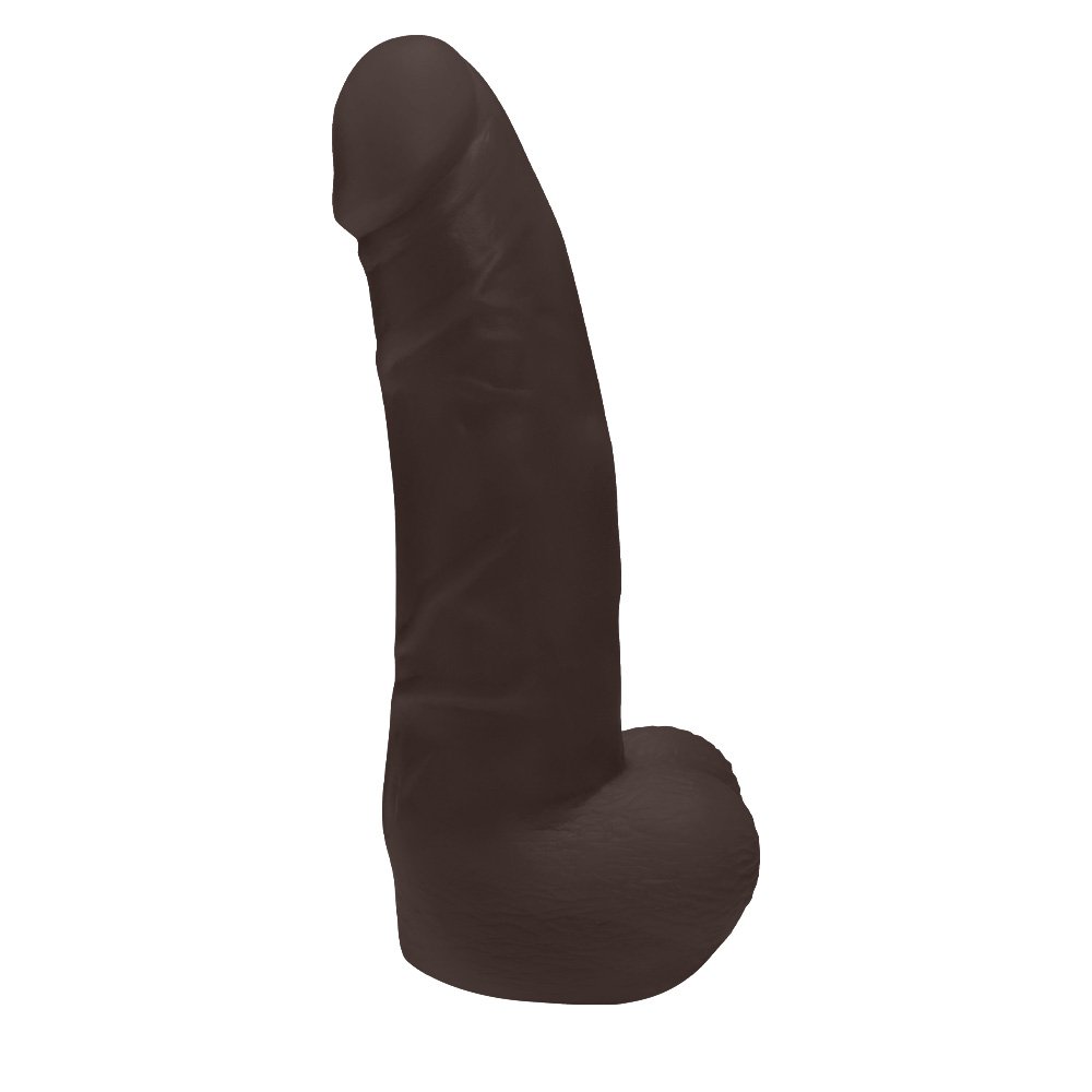 Pênis Realístico Feito em PVC Flexível com Escroto Padrão 16 x 3cm Marrom | Foto 01