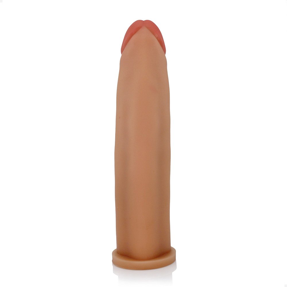 Pênis Gigante e Grosso Flexível Fabuloso 30 x 6,8cm Bege | Foto 03