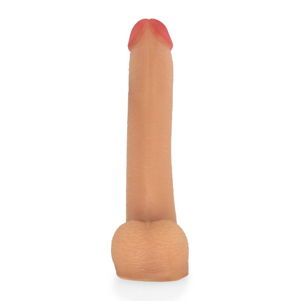 Pênis Realístico com Escroto Mike - Dildo em PVC Flexível 19x3,5cm Bege | Foto 02